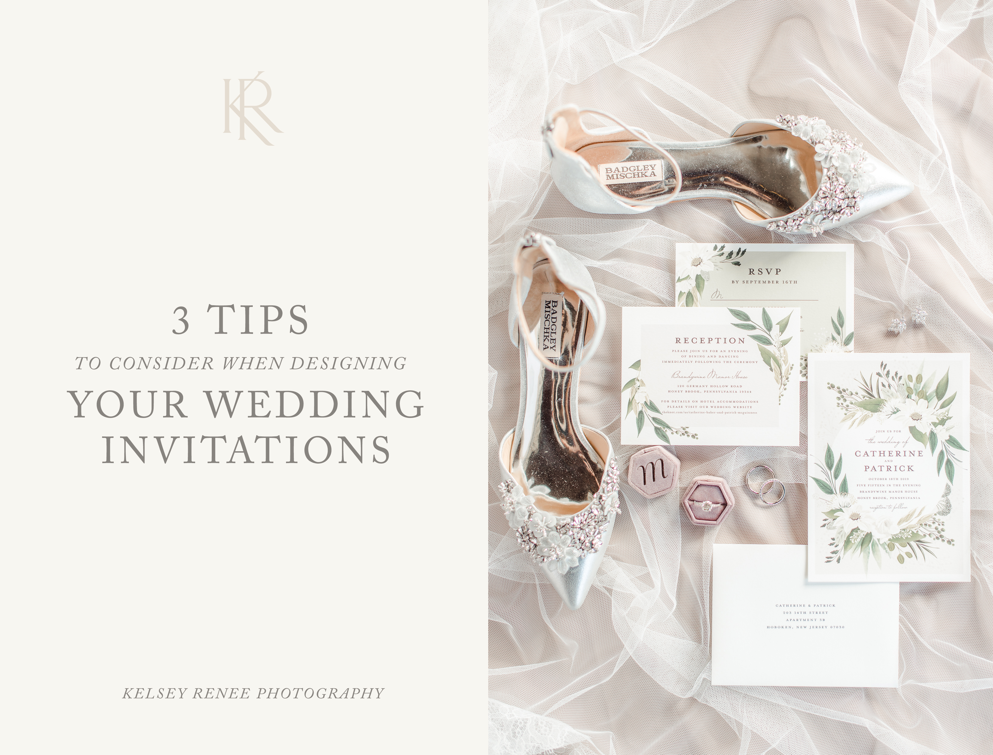 3 Tips to Consider when Designing Your Wedding Invitations by Kelsey Renee Photography