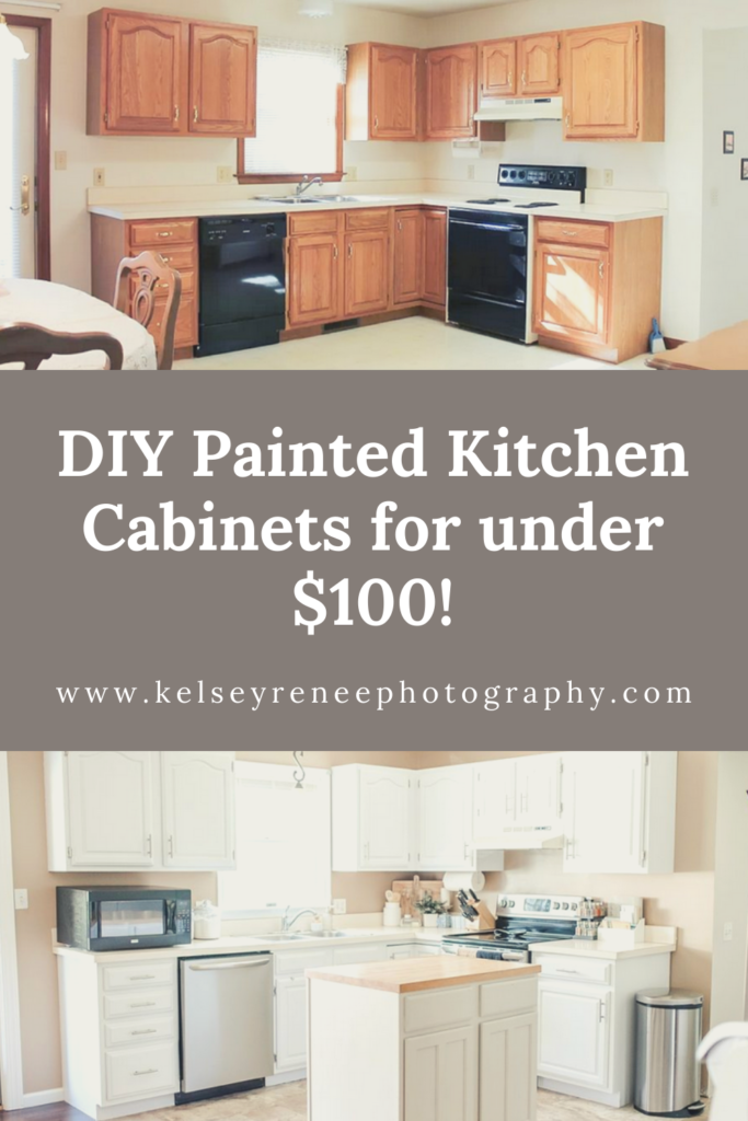 DIY/ DIY Painted Cabinets / DIY Painted Kitchen Cabinets / How to Paint Kitchen Cabinets / White Kitchen / Before and After / DIY White Kitchen / DIY White Kitchen Cabinets / Nuvo Cabinet Paint / Nuvo Brand